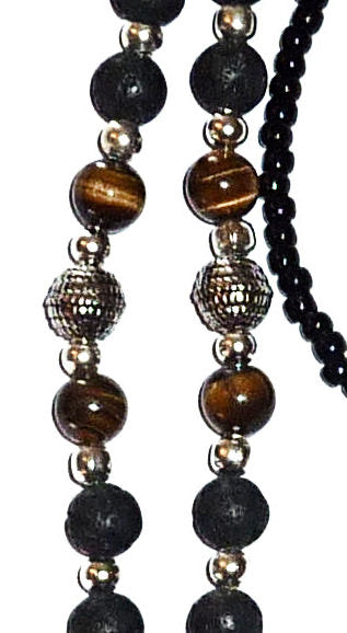 Tigers Eye Slim Fashion Lanyard - Magnetic Breakaway Safety Clasp
