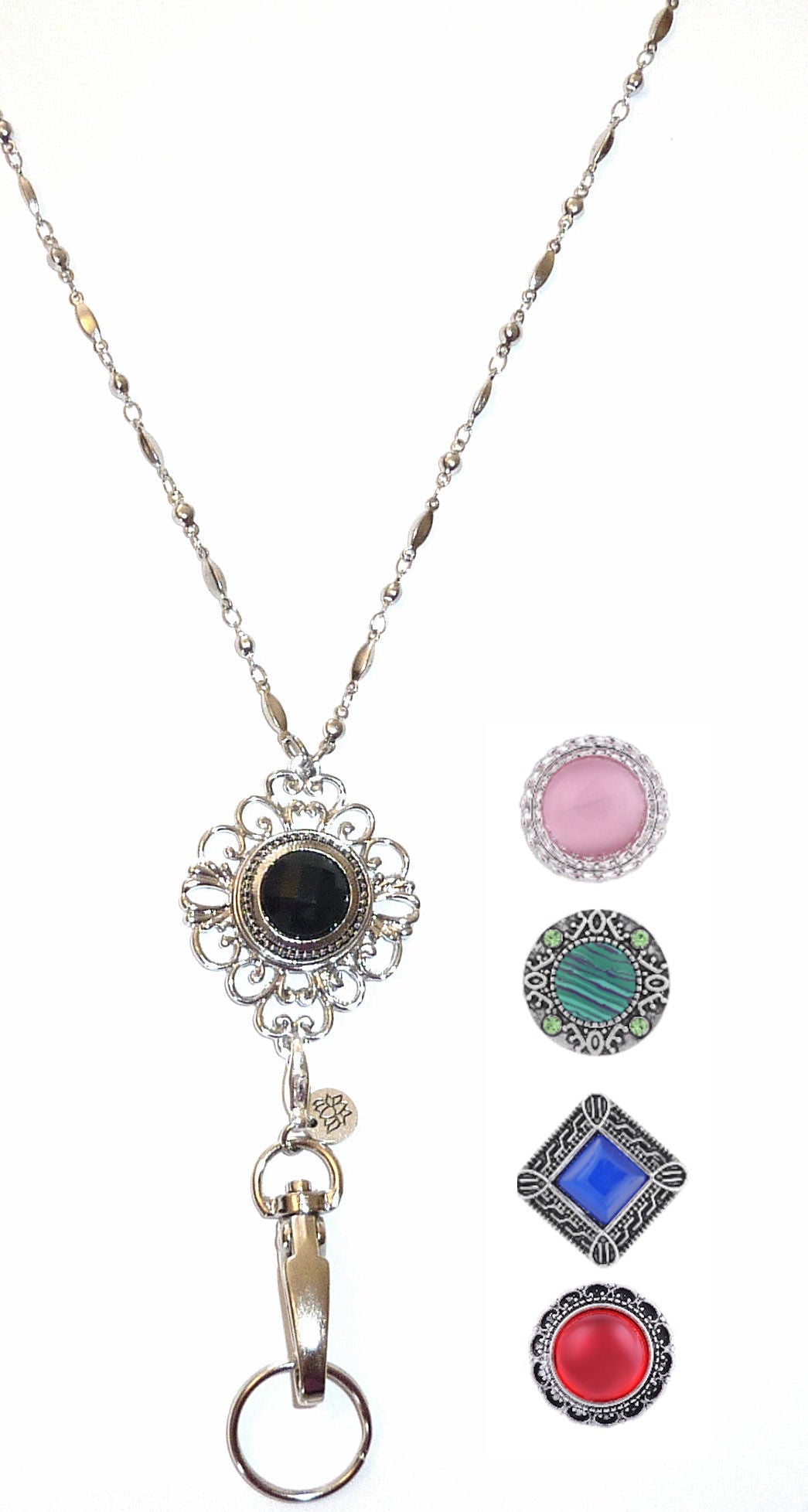 Snap Necklace Pendant Lanyard - NON Breakaway (Decorative)