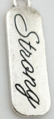 Pewter Silver Tone charm - Strong