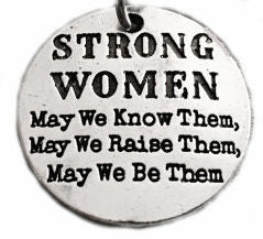 Pewter Silver Tone charm - Strong Women