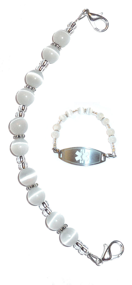 White Medical Alert ID Replacement Bracelet