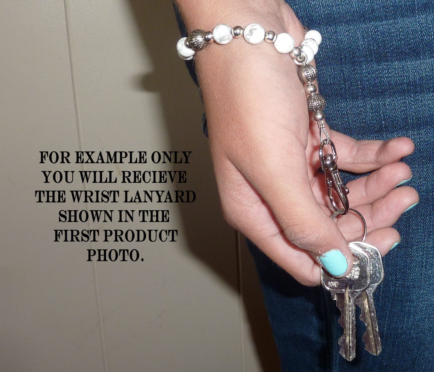 Wrist Lanyard, Beaded Women's Wristlet for Keys, Phone, ID Badge, Lightweight and Strong - Multi Colored