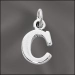 Pewter Letter C Charm