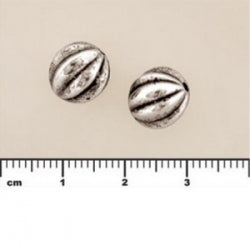 (MP15) Metalized Plastic Beads - Small Melon 9x10mm