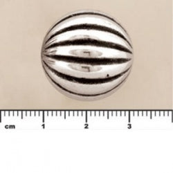 (MP17) Metalized Plastic Beads - Large Melon 20mm