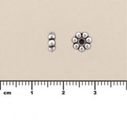 (MP67) Metalized Plastic Beads - Bali Ring 6mm