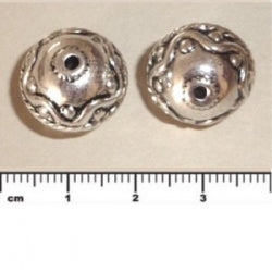 (MP77) Metalized Plastic Beads - Fancy Saturn 15x18mm