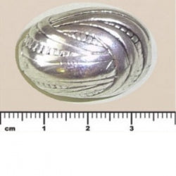 (MP93) Metalized Plastic Beads - Textured Oval Bead 18x24mm