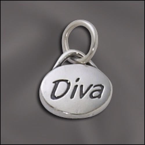 DIVA Message Charm .925 Sterling Silver