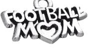 Pewter Silver Tone charm - Football Mom