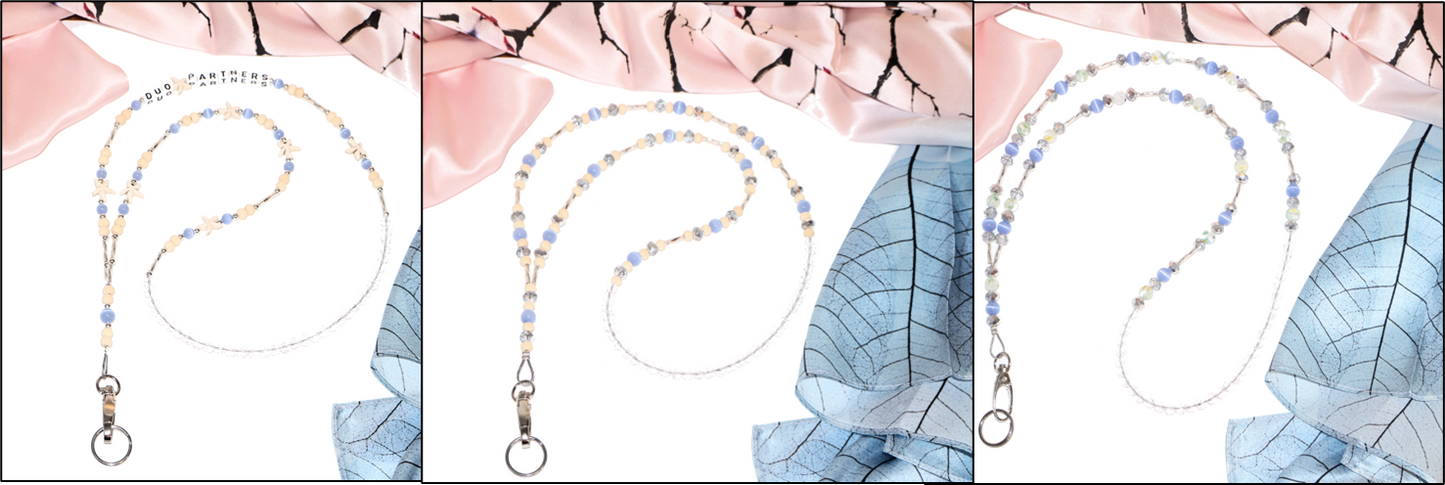 Custom order of 60 Lanyards, Seaside and Starfish Mix
