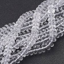 4mm Glass Crystal abacus faceted beads, 100 beads per strand