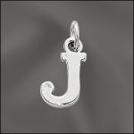 Pewter Letter J Charm