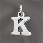 Pewter Letter K Charm