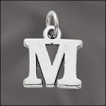Pewter Letter M Charm