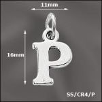 Pewter Letter P Charm