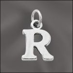 Pewter Letter R Charm