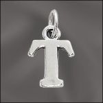Pewter Letter T Charm