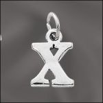 Pewter Letter X Charm