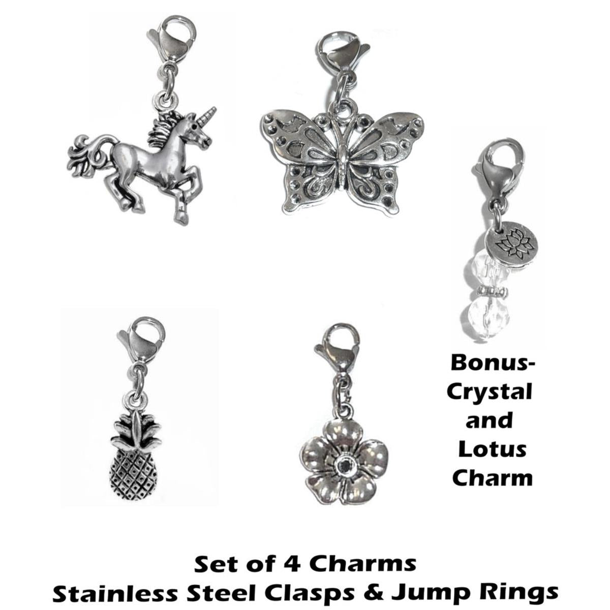 4 Pack Whimsical Clip On Charms - Whimsical Charms Clip On Anywhere