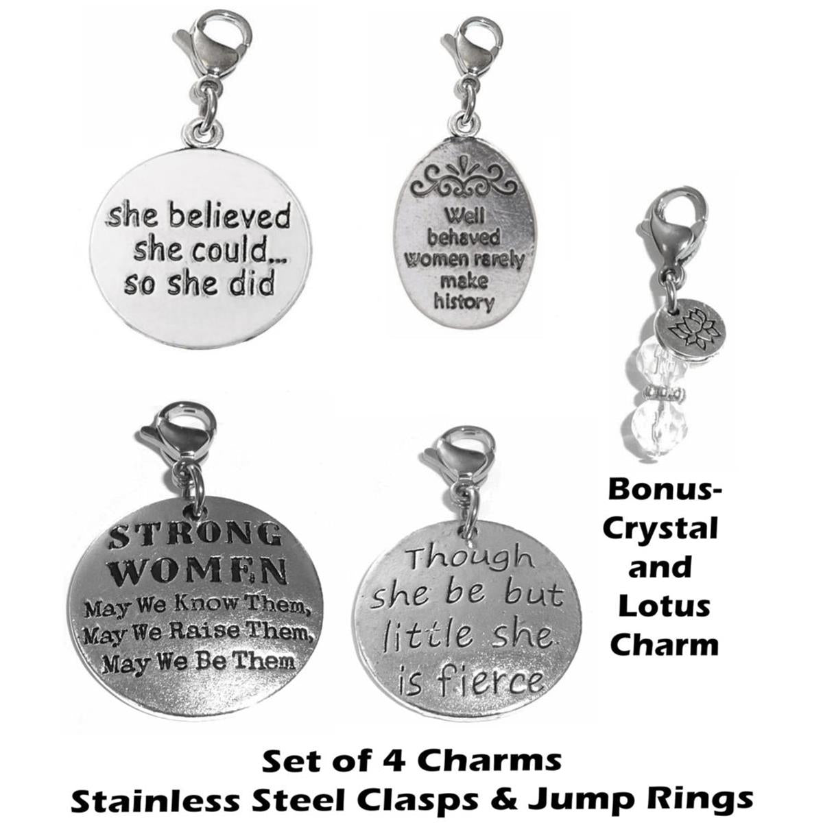 Awesome Women Mix Clip On Charms - Inspirational Charms Clip On Anywhere