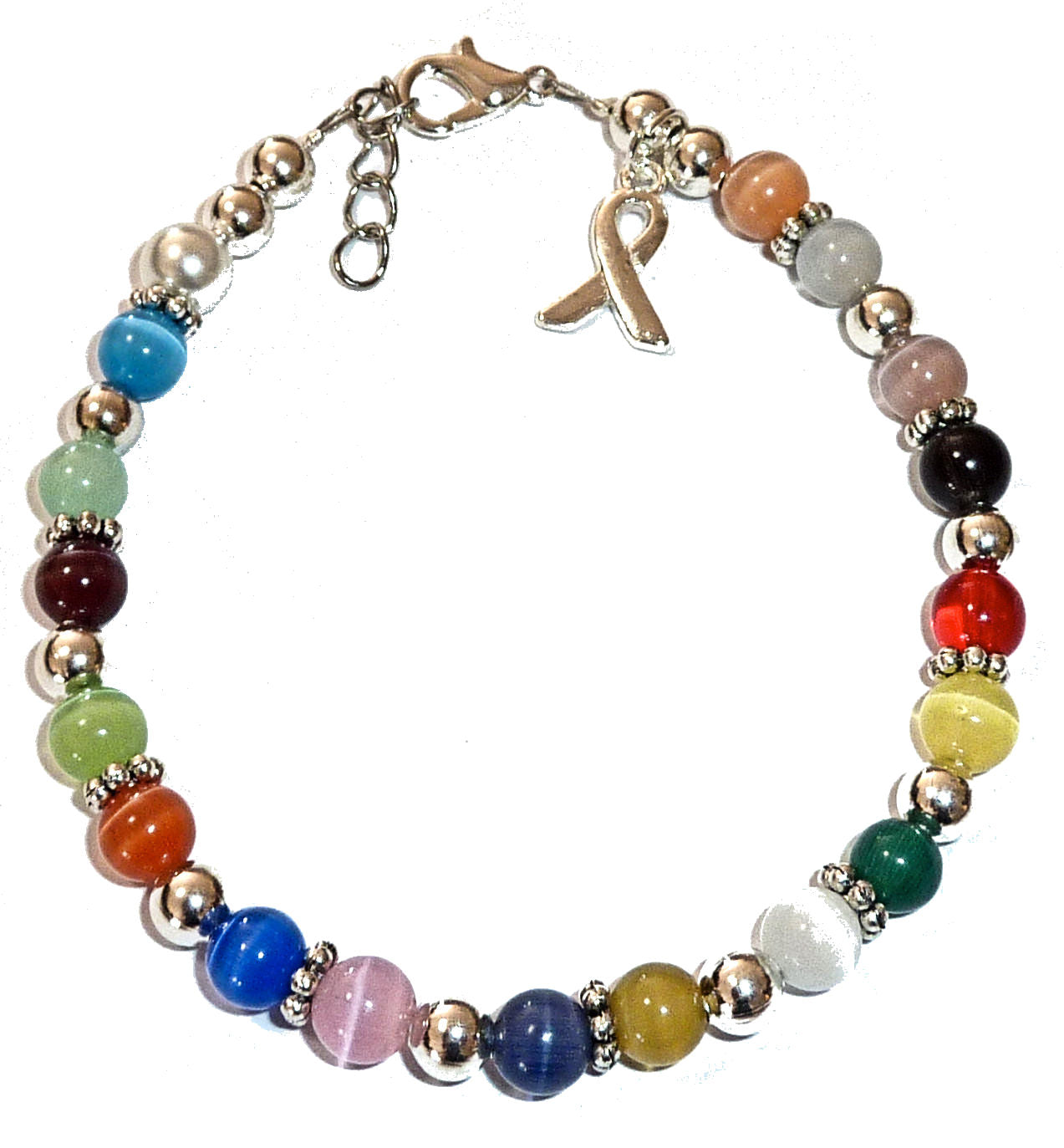 18 Colors Packaged Cancer Awareness Bracelet- 6mm