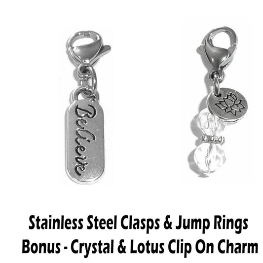 Believe Clip On Charms - Inspirational Charms Clip On Anywhere