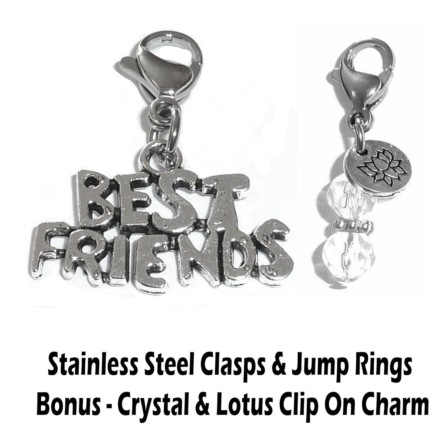 Best Friend Clip On Charm - Family Charms Clip On Anywhere