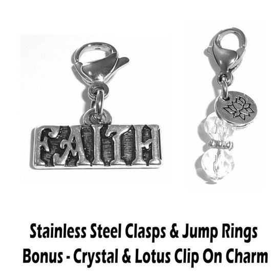 Faith Clip On Charms - Inspirational Charms Clip On Anywhere