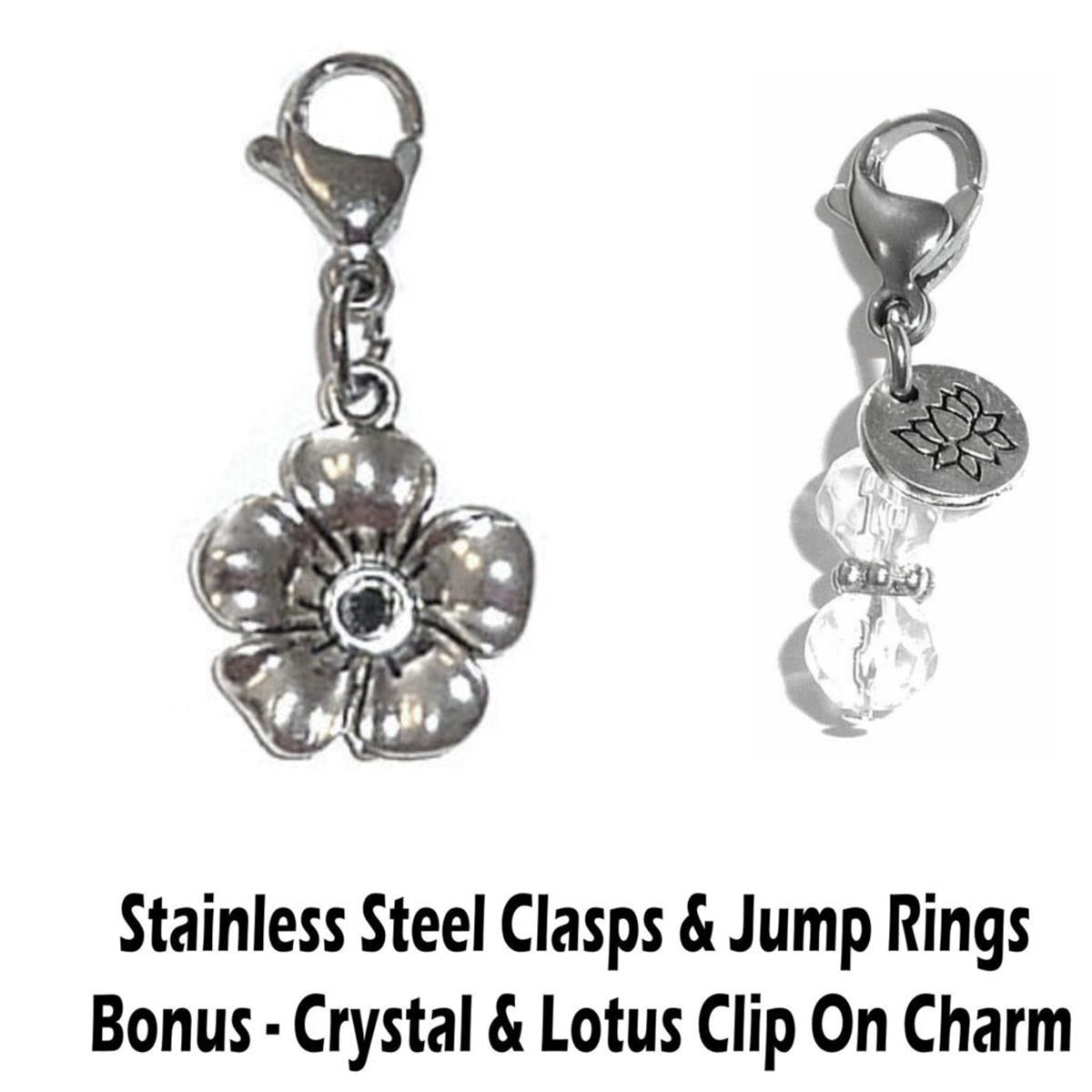 Flower Blossom Clip On Charms - Whimsical Charms Clip On Anywhere