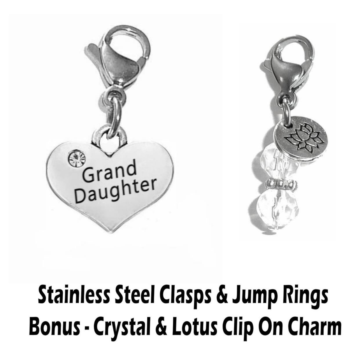 Granddaughter Clip On Charm - Family Charms Clip On Anywhere