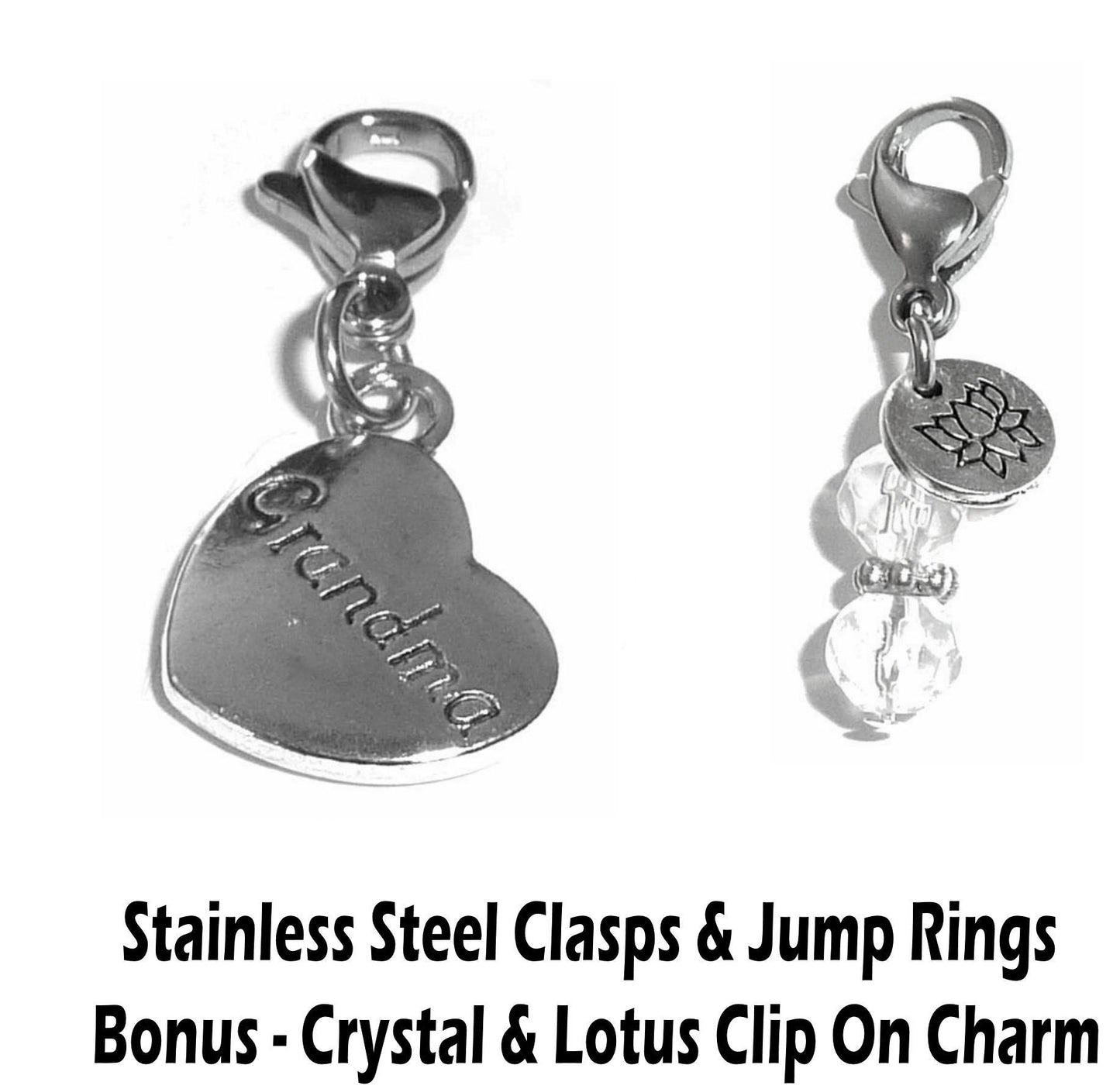 Grandma Clip On Charm - Family Charms Clip On Anywhere