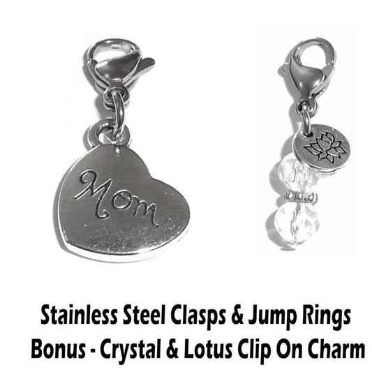 Mom Clip On Charm - Family Charms Clip On Anywhere