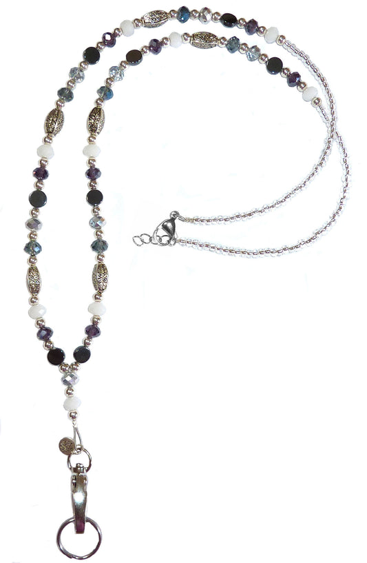 MultiColored Breakaway Women's Unique Artistic Beaded Lanyard Strong for ID Badge Card Holder Teacher Cruise Keys Keychain Cell Phone