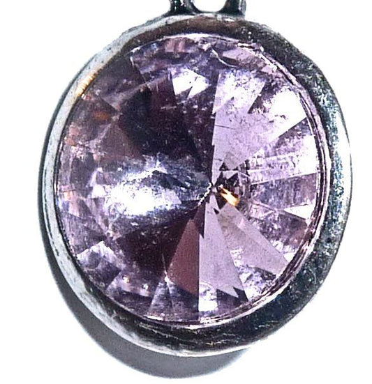 20mm Pewter Silver Tone charm - Birthstone June
