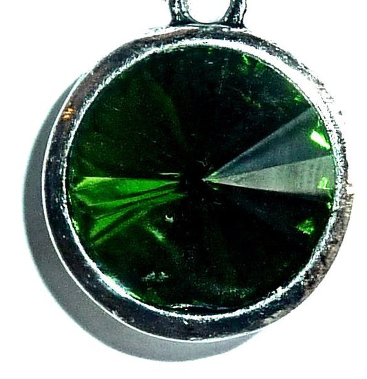 20mm Pewter Silver Tone charm - Birthstone May