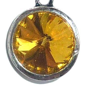 20mm Pewter Silver Tone charm - Birthstone November
