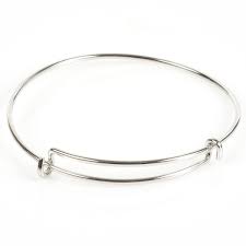 Blank Bangle bracelet, silver plated