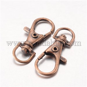 Bronze - Push button style 41mm Swivel Lobster Hook - 100 Count