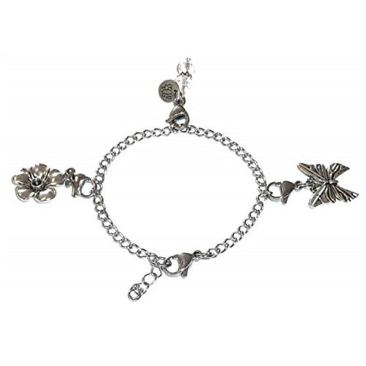Butterfly & Flower - Custom Charm Bracelet Set