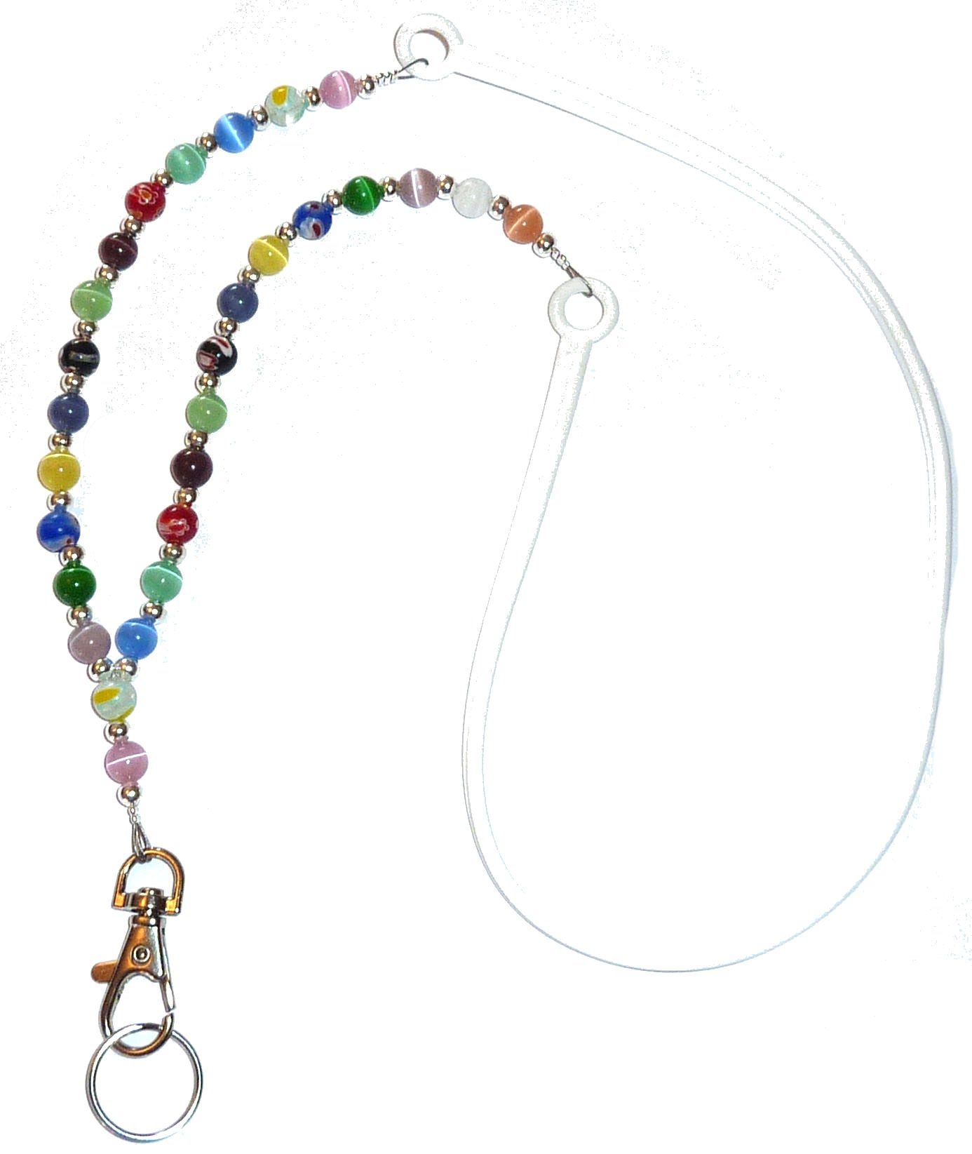 Beaded Cell Phone Lanyard - Silicone Strap