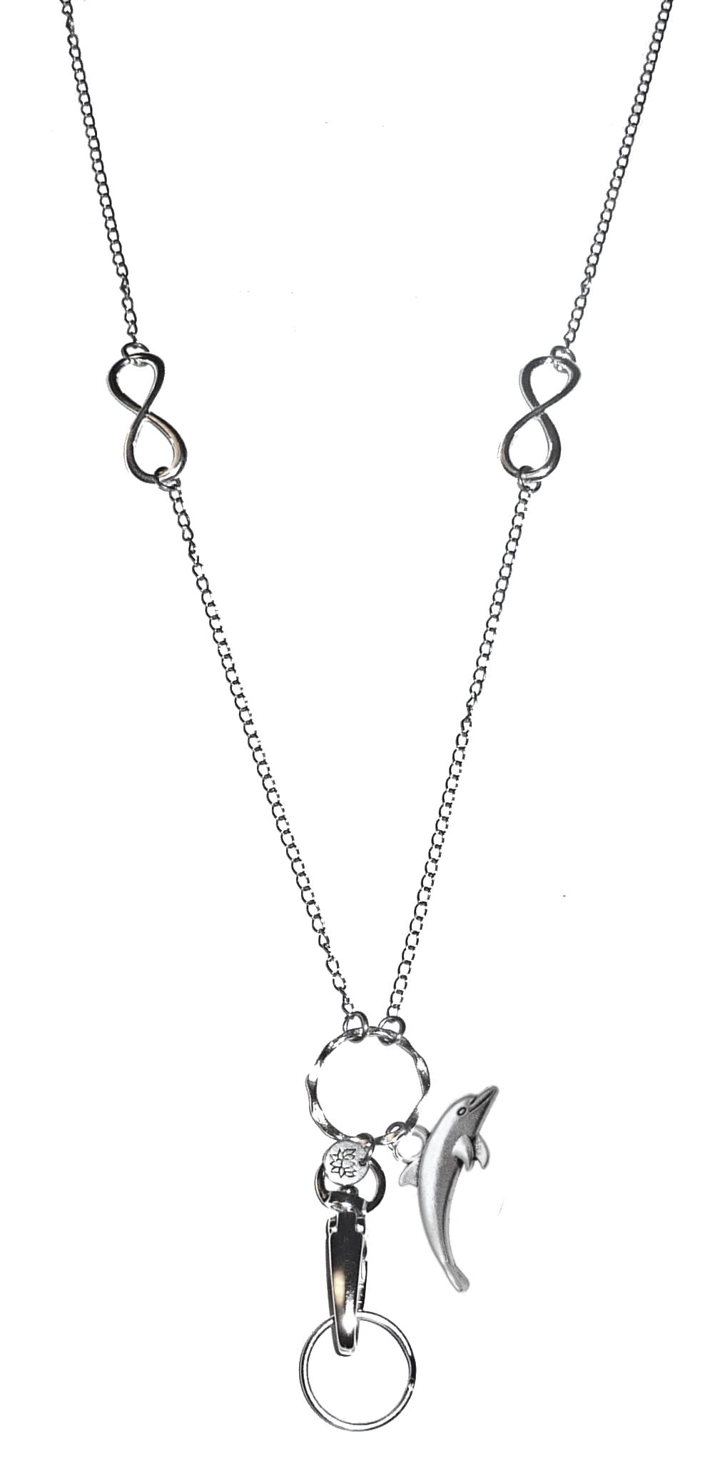 Dolphin - Charm Lanyard Stainless Steel Fashion Women's Lanyard 34" With Lobster Clasp