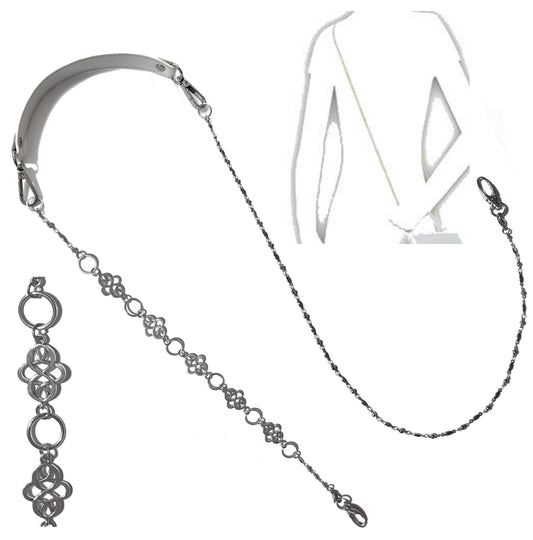 Celtic Shapes - Women's Crossbody Adjustable Strong Stainless Steel Chain Strap Women's Cell Phone Wallet Small Purse Handbag 51"