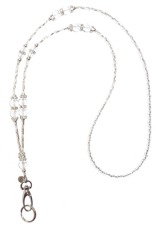Non Breakaway - Crystal Style Fashion Women's Beaded Lanyard 34", for Keys, Badge Holder