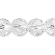 NEW AMOUNT - Glass Round Faceted Crystal Beads 6mm -Strand of 55