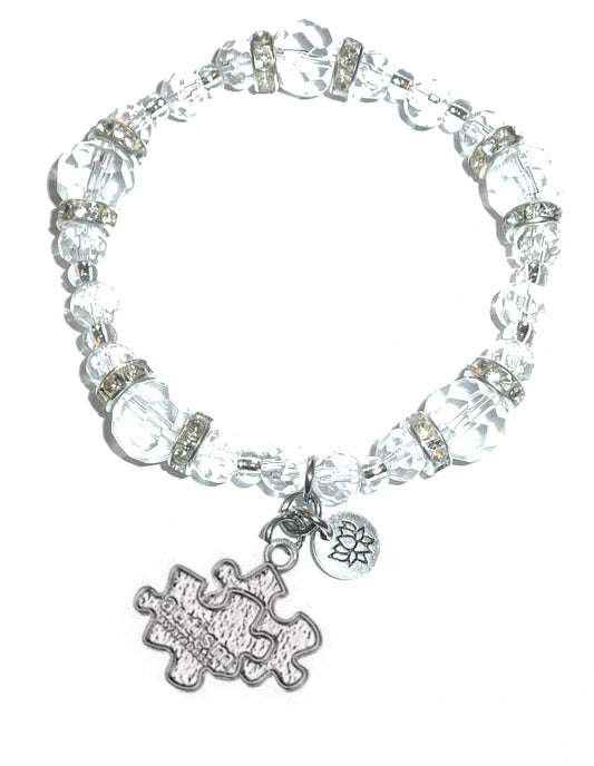 Autism Charm Bracelet - Crystal Stretch