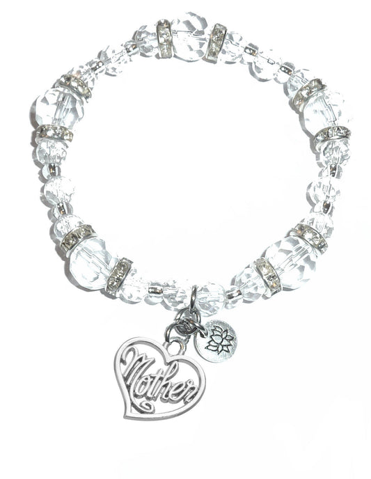 Mother Charm Bracelet - Crystal Stretch