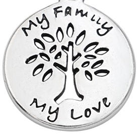 Pewter Silver Tone charm - My Family My Love