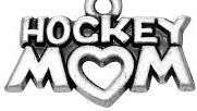 Pewter Silver Tone charm - Hockey Mom