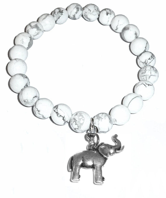 Elephant Howlite Bracelet - Healing Bracelet